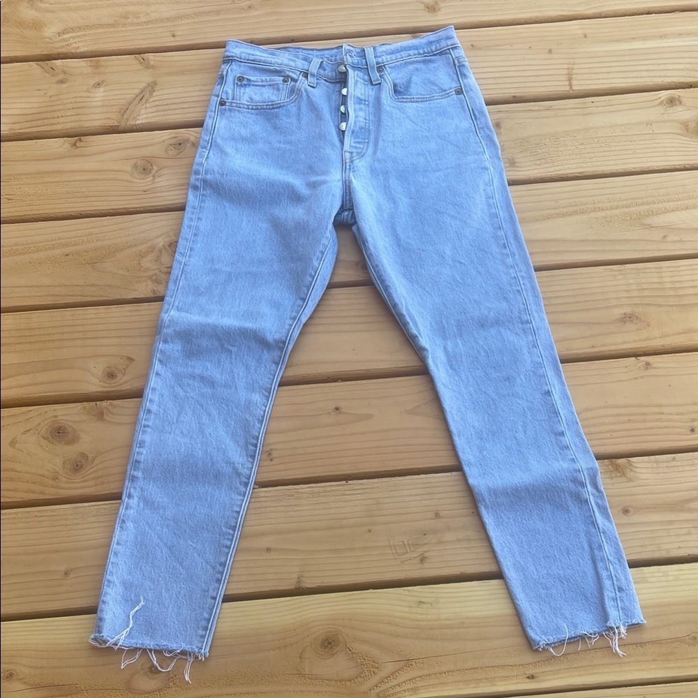Levi's High-Rise Light Blue Button-Fly Jeans